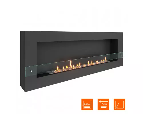 Биокамин SteelHeat WALL GRAND 1800 черный Биокамин SteelHeat WALL GRAND 1800 черный