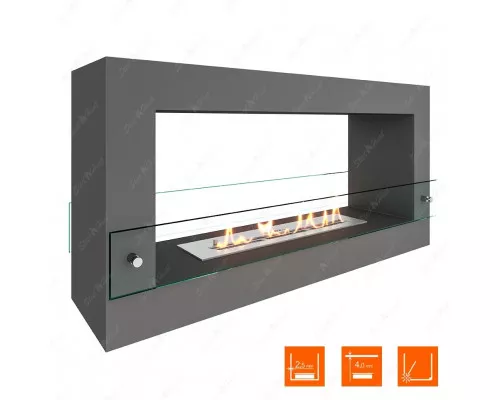 Биокамин SteelHeat FRAME ONE 1000 серый Биокамин SteelHeat FRAME ONE 1000 серый